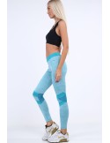 Fitted sports leggings in sea blue color MR13015 - Online store - Boutique